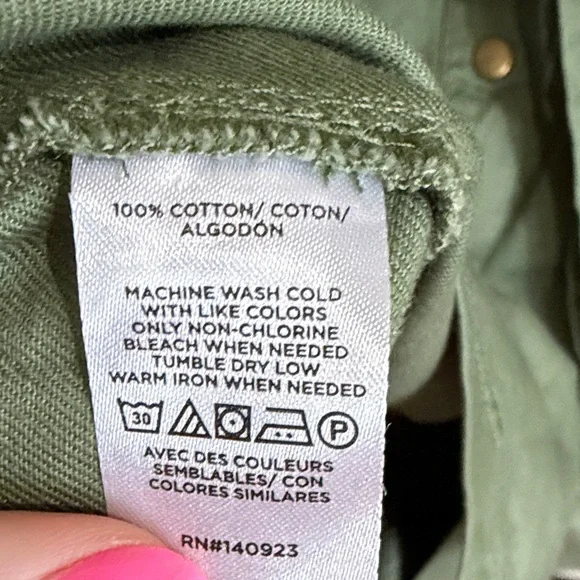 LOFT Olive Green Long Sleeve Utility Dress - Tall - Picture 3 of 11